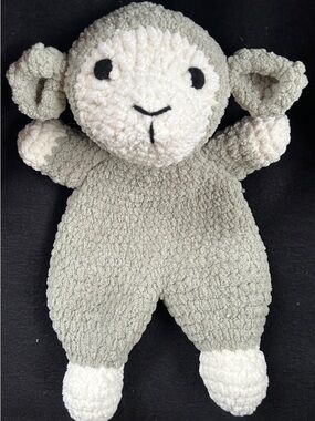 Handmade Crochet Lamb Snuggler 🐑